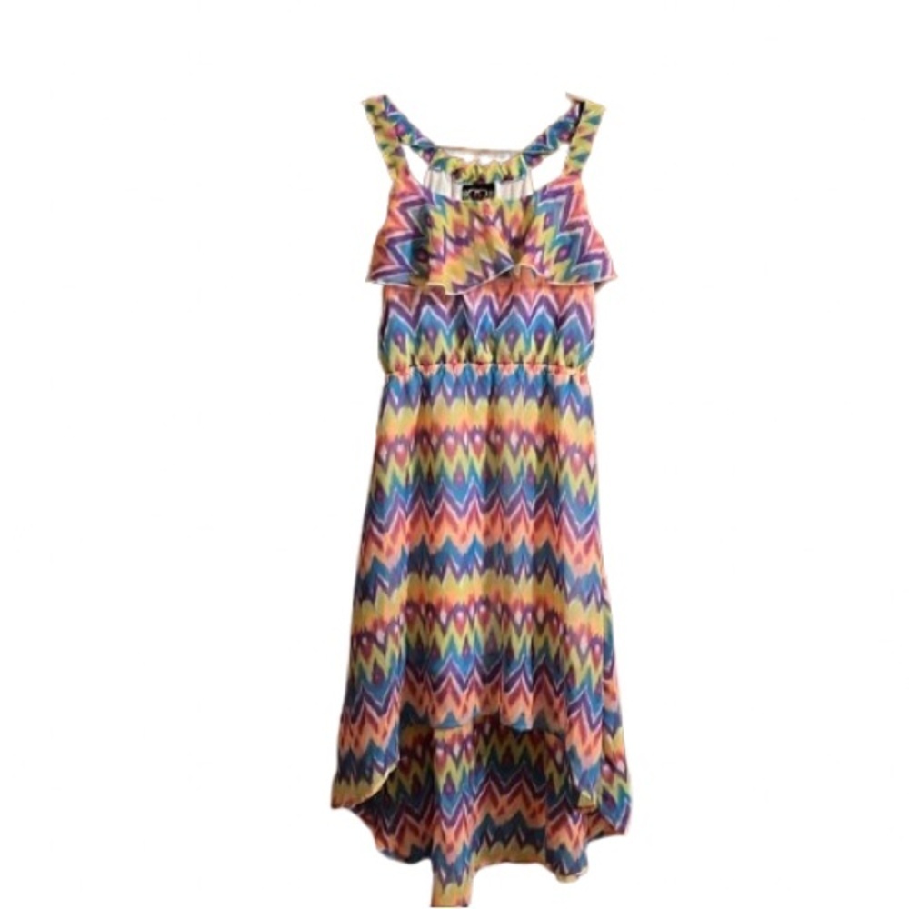 #456 Real Love girls 10-12 dress  high low with slip underneath